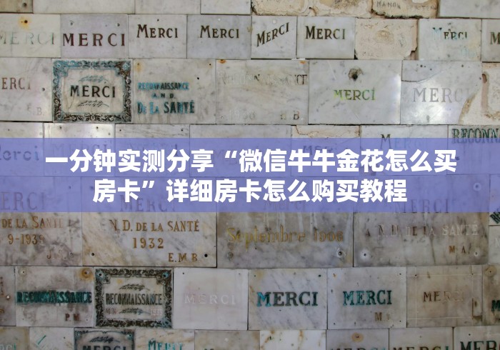 一分钟实测分享“微信牛牛金花怎么买房卡”详细房卡怎么购买教程